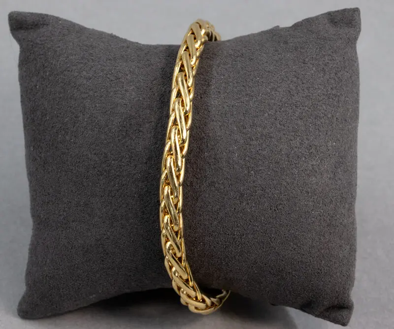 Bracelet maille palmier or jaune