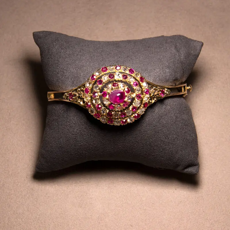 Bracelet rubis et diamants, XIXe siècle