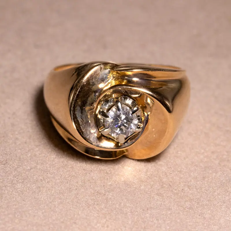 Bague tourbillon diamant, années 1940