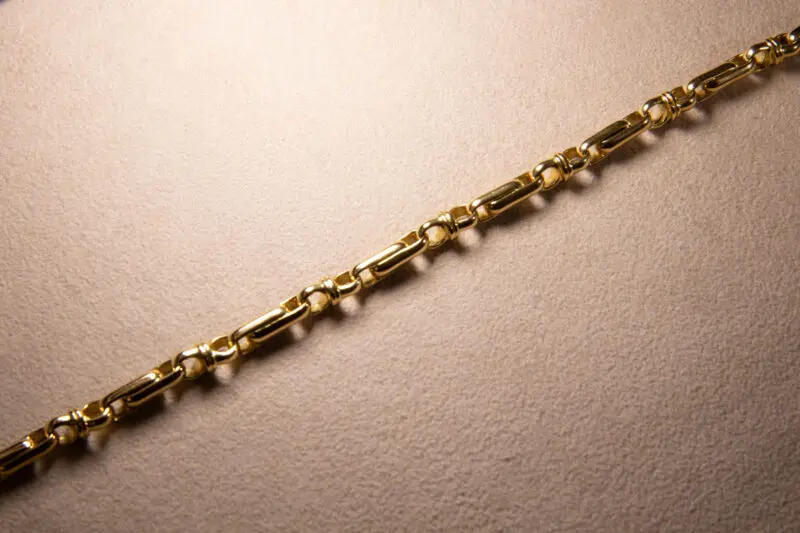 Bracelet maille allongée or jaune